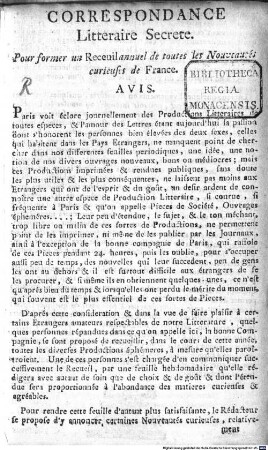 Correspondance littéraire secrète. 1775