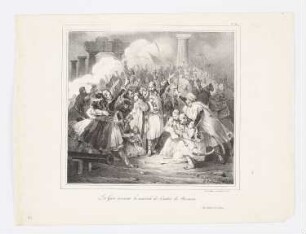 Les Grecs reçoivent la nouvelle du Combat de Navarin, Blatt 10 der Folge "Album pour 1828"