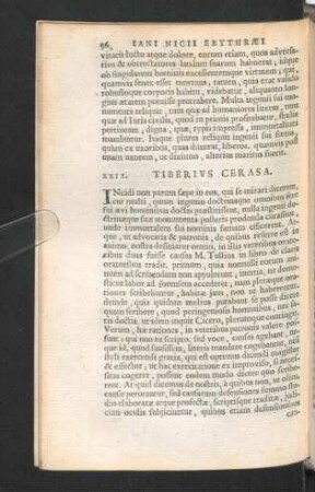 XXII. Tiberius Cerasa.