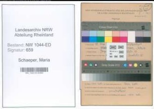Entnazifizierung Maria Schaeper , geb. 10.05.1922 (Lehrerin)