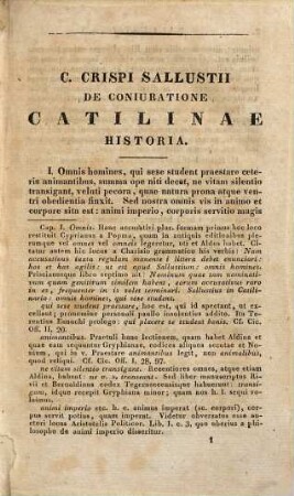 C. Sallustii Crispi opera : cum fragmentis potioribus et epistolis ad Caesarem de ordinanda republica