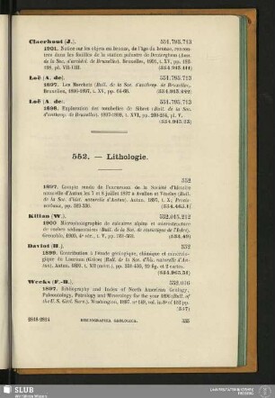 552. - Lithologie