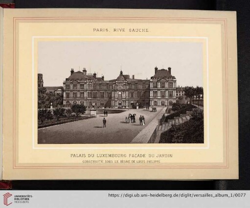 Paris, rive gauche. Palais du Luxemburg façade du jardin