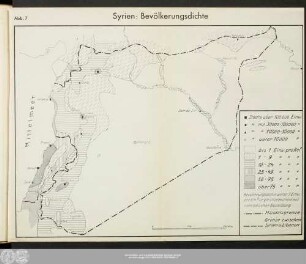 Syrien: Bevölkerungsdichte