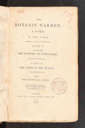 1: containing the economy of vegetation.