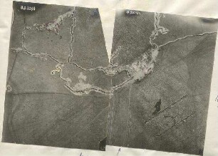 Reihenbild: Kieshügel mit Feuerleitung, FT Gefechtsstation und mittlerem Minenwerferstand 14 (Lager Lechfeld) (1000 m)