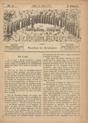 Nr. 5. Berlin, 30. Januar 1875. 3. Jahrgang.