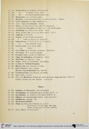 Divers (Nr. 397-617)