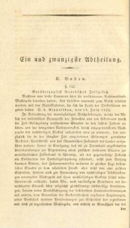 Ein und zwanzigste - Sieben und zwanzigste Abtheilung