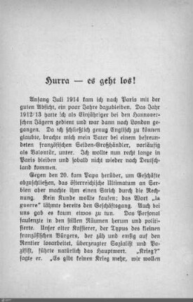 Hurra - es geht los!