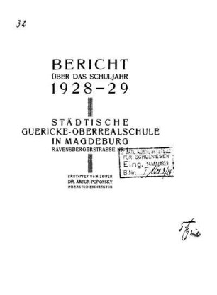 1928/29: Bericht ... - 1928/29