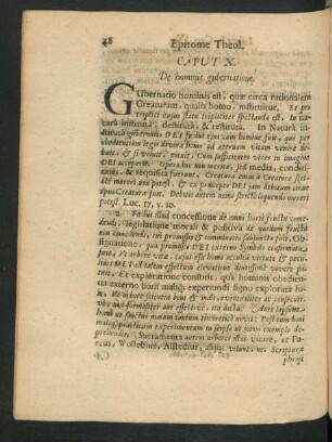 Caput X. De hominis gubernatione.
