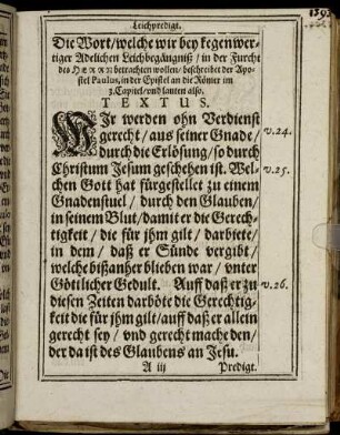 [Eine Christliche Leichpredigt.]
