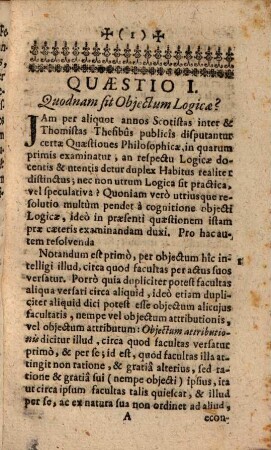 Quinarius Scoto-logicus, s. Quinque quaestiones logicales ad mentem Jo. Duns Scoti resolutae