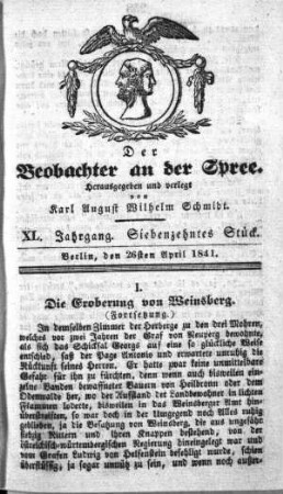 17. Stueck, 26. April 1841