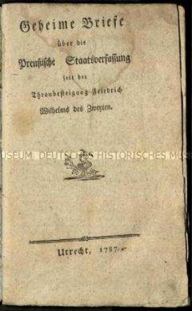 Kritische Schrift über die derzeitigen Zustände am Hof