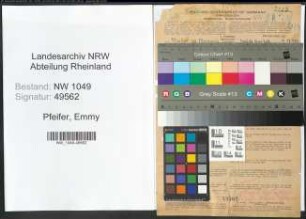 Entnazifizierung Emmy Pfeifer , geb. 02.01.1916 (Aerztin)