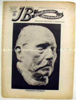 Wochenzeitschrift der NSDAP "Illustrierter Beobachter" zum Tod von Hindenburg