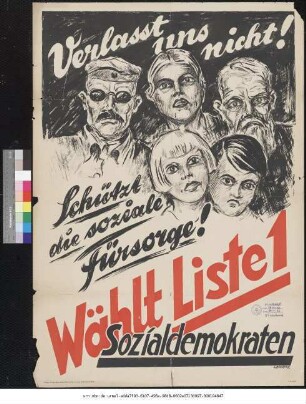 Originaltitel: Wählt Liste 1 Sozialdemokraten 15. August - 14. September 1930