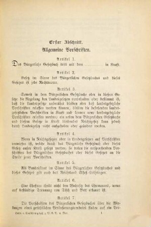 Entwurf eines Einführungsgesetzes zum Bürgerlichen Gesetzbuche für das Deutsche Reich : erste Lesung ; nebst Motiven