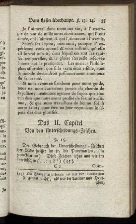 Das II. Capitel. Von den Unterscheidungs- Zeichen.