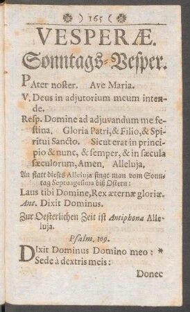 Vesperae.