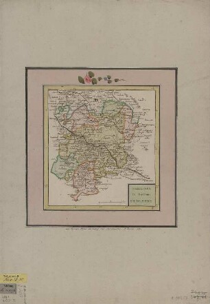 Karte des Amtes Dresden, ca. 1:275 000, Kupferstich, 1759