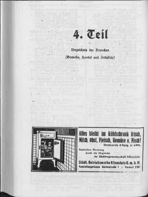 4.Teil: Branchen-Verzeichnis