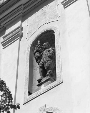 Nischenfigur des heiligen Wenzel