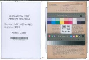 Entnazifizierung Georg Kaiser , geb. 05.06.1872 (Veterinaerrat)