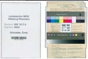 Entnazifizierung Ernst Schroeder , geb. 05.09.1884 (Postbetriebswart)