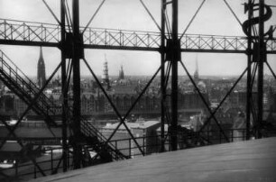 Blick vom Gasometer auf die Innenstadt, Hamburg