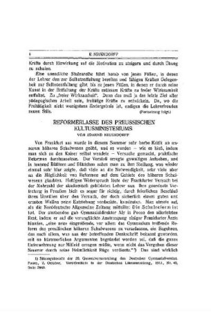 Reformerlasse des Preussischen Kultusministeriums