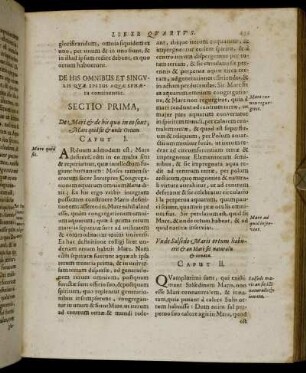 De His Omnibus Et Singulis Quæ Ipsius A Quæ Sphæra continentur. Sectio Prima.