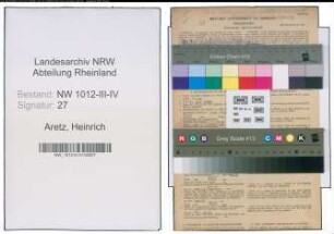 Entnazifizierung Heinrich Aretz , geb. 22.04.1912 (Kaufmaennischer Angestellter)
