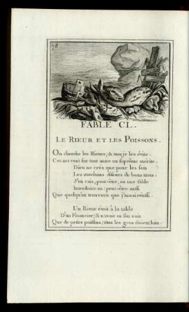 Fable CL. Le Rieur Et Les Poissons.
