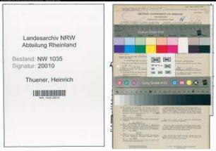 Entnazifizierung Heinrich Thuener , geb. 09.05.1899 (Steiger)