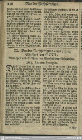 XX. Von der Rechtfertigung eines armen Sünders vor Gott