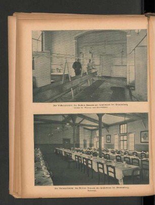 Die Volksheilstätte des Rothen Kreuzes am Grabowsee bei Oranienburg. Speisesaal.