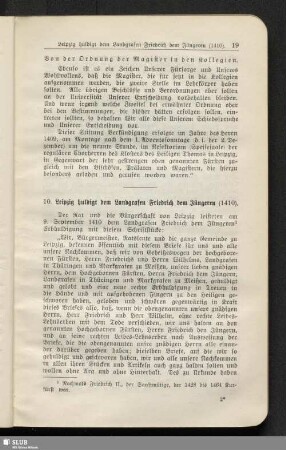 10. Leipzig huldigt dem Landgrafen Friedrich dem Jüngeren (1410)