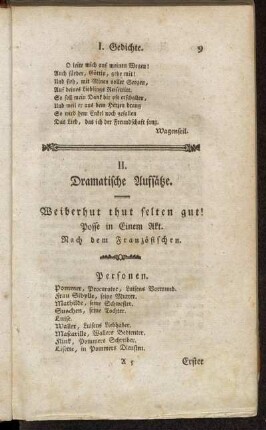 II. Dramatische Aufsätze.