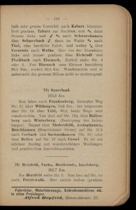 79) Hersfeld, Vacha, Brotterode, Inselsberg