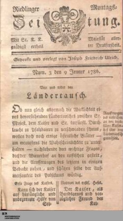 Riedlinger Montags-Zeitung