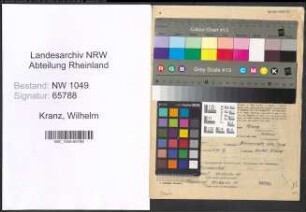 Entnazifizierung Wilhelm Kranz , geb. 06.04.1899 (Lehrer)