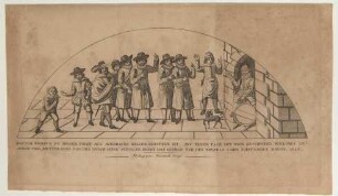 Trinkgelage mit Studenten. Reproduktionsstich nach den Faust-Wandbildern in Auerbachs Keller, Leipzig
