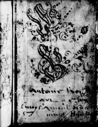 Federproben, franz., Schreibmeisterversalien, 17. Jh.