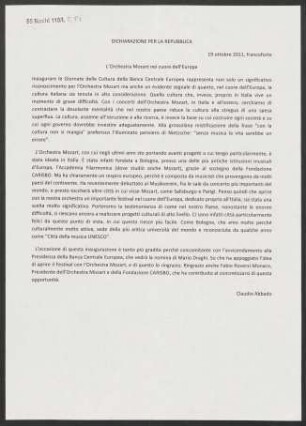 L' Orchestra Mozart nel cuore dell' Europa