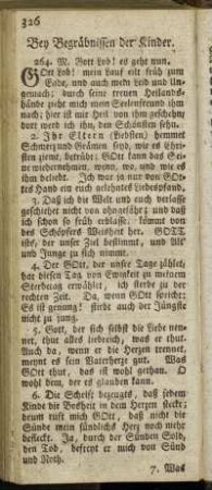 Bey Begräbnissen der Kinder