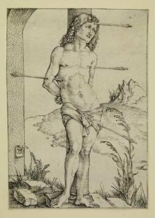 Der heilige Sebastian an der Säule