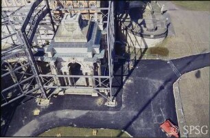 Potsdam, Park Sanssouci, Communs und Kolonnaden am Neuen Palais, während der Sanierung.